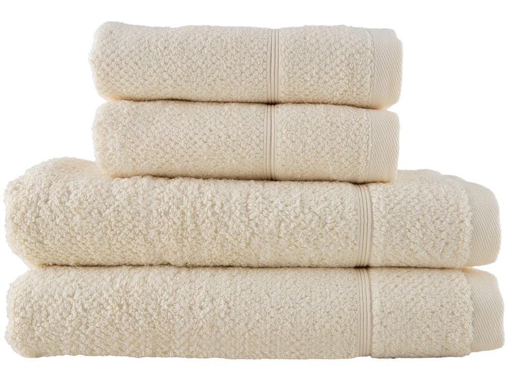 Jogo de Toalhas de Banho e Rosto Dohler de Algodão Egípcio Kairo Creme 4 Peças - 1