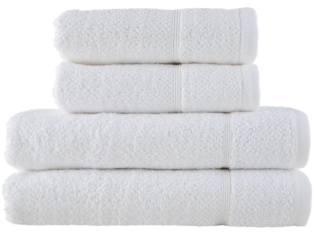 Jogo de Toalhas de Banho e Rosto Dohler de Algodão Egípcio Kairo Branco 4 Peças - 1