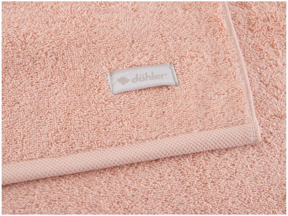 Jogo de Toalhas de Banho e Rosto Dohler 100% Algodão Florença Salmão 4 Peças - 7