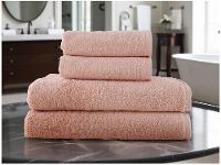 Jogo de Toalhas de Banho e Rosto Dohler 100% Algodão Florença Salmão 4 Peças
