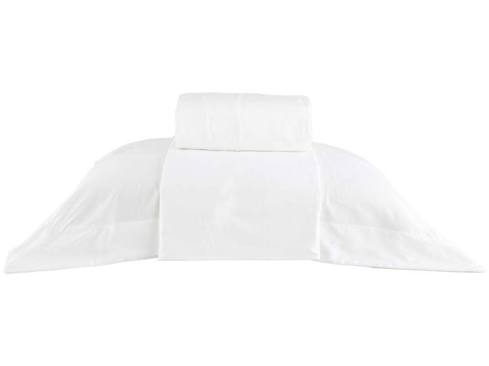 Jogo de Cama Solteiro 100% Algodão Karsten 270 Fios Domos Branco 3 Peças - 1