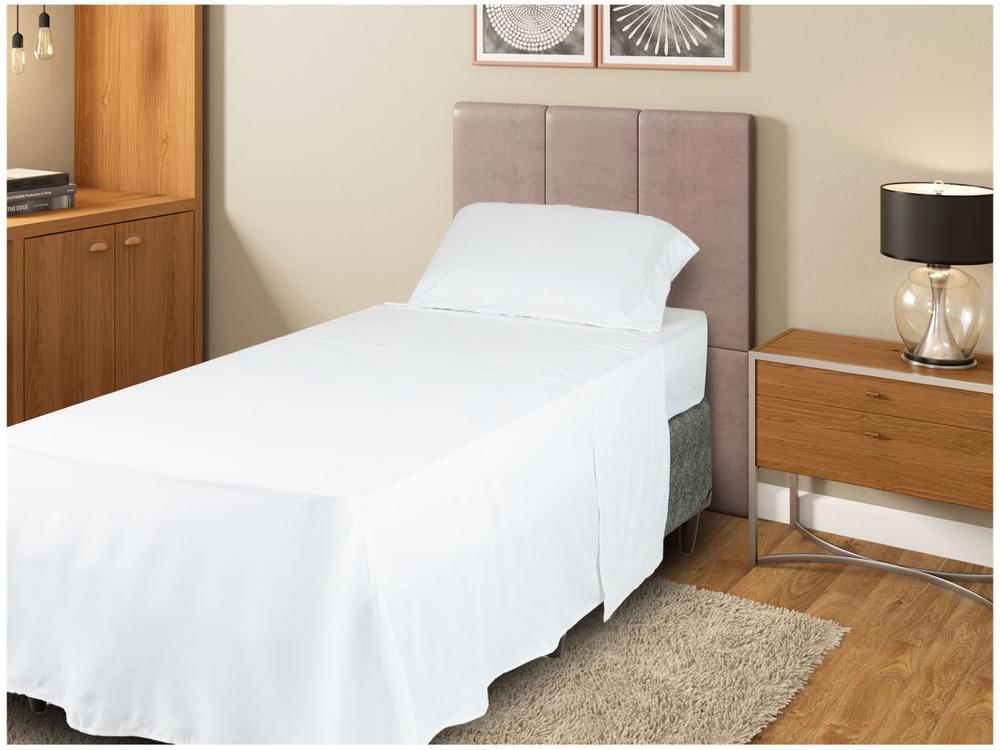 Jogo de Cama Solteiro 100% Algodão Karsten 270 Fios Domos Branco 3 Peças - 2
