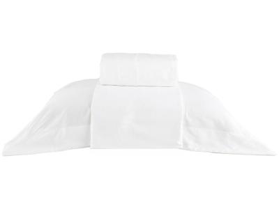 Jogo de Cama Solteiro 100% Algodão Karsten 270 Fios Domos Branco 3 Peças