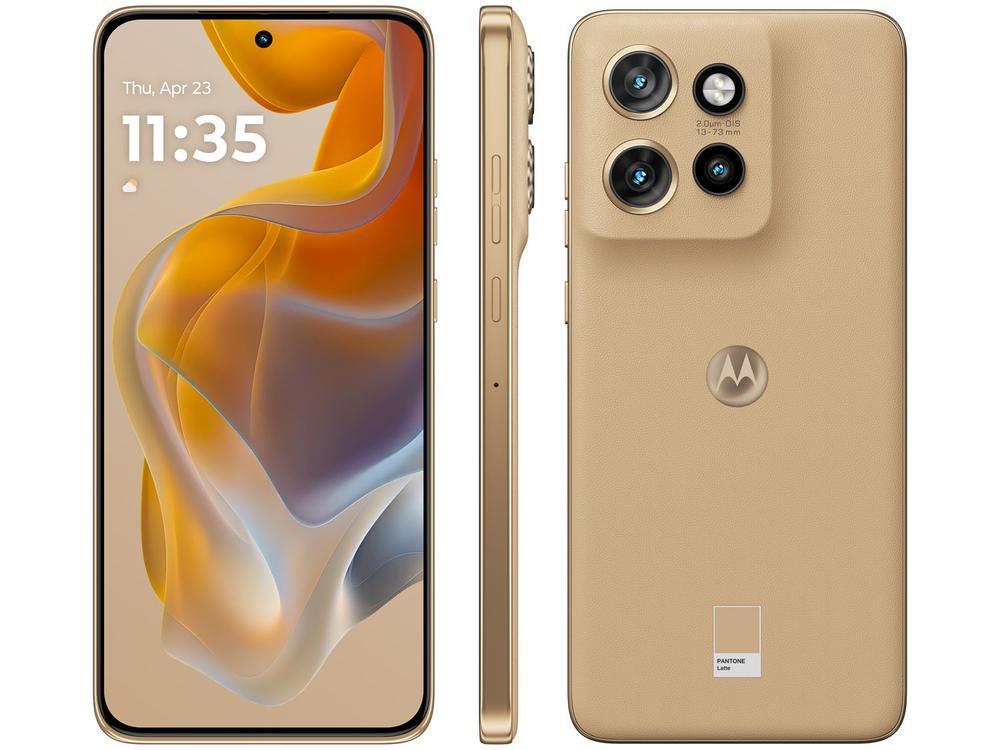 Smartphone Motorola Edge 50 Neo 256GB Latte (Marrom) 5G 8GB RAM 6,4" Câm. Tripla + Selfie 32MP - 10