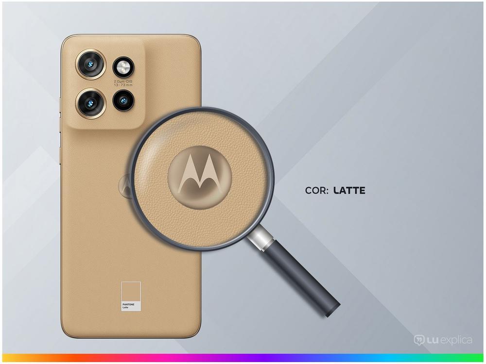 Smartphone Motorola Edge 50 Neo 256GB Latte (Marrom) 5G 8GB RAM 6,4" Câm. Tripla + Selfie 32MP - 12