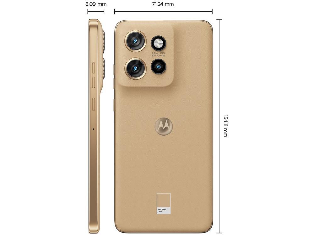 Smartphone Motorola Edge 50 Neo 256GB Latte (Marrom) 5G 8GB RAM 6,4" Câm. Tripla + Selfie 32MP - 9