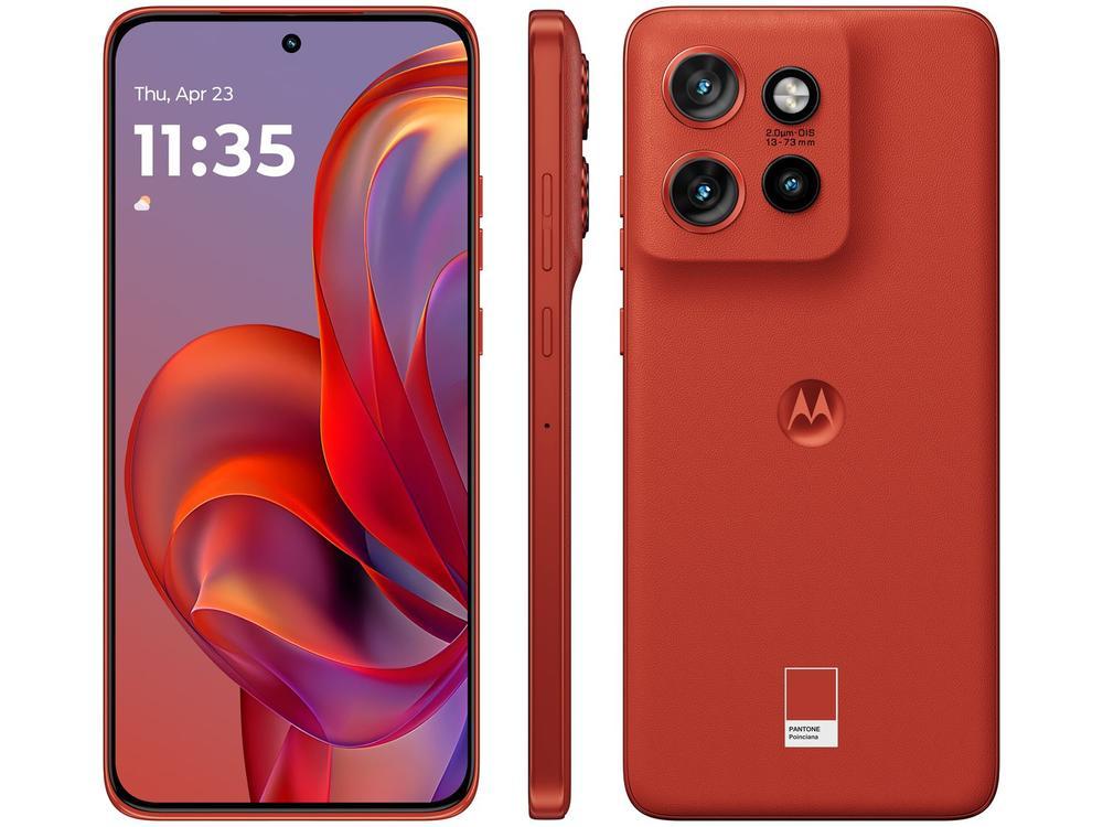 Smartphone Motorola Edge 50 Neo 256GB Poinciana (Vermelho) 5G 8GB RAM 6,4" Câm. Tripla + Selfie 32MP - 10