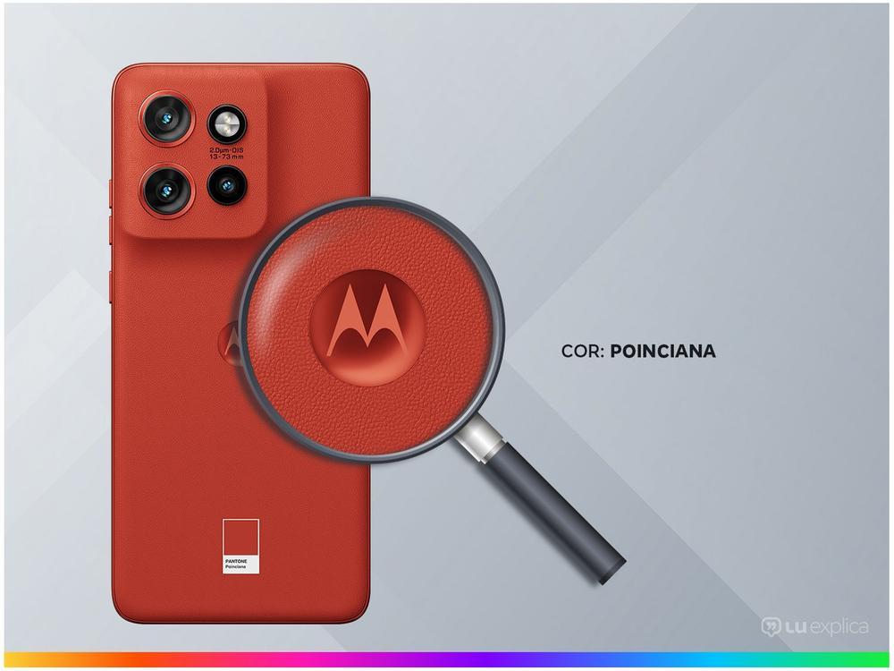 Smartphone Motorola Edge 50 Neo 256GB Poinciana (Vermelho) 5G 8GB RAM 6,4" Câm. Tripla + Selfie 32MP - 12