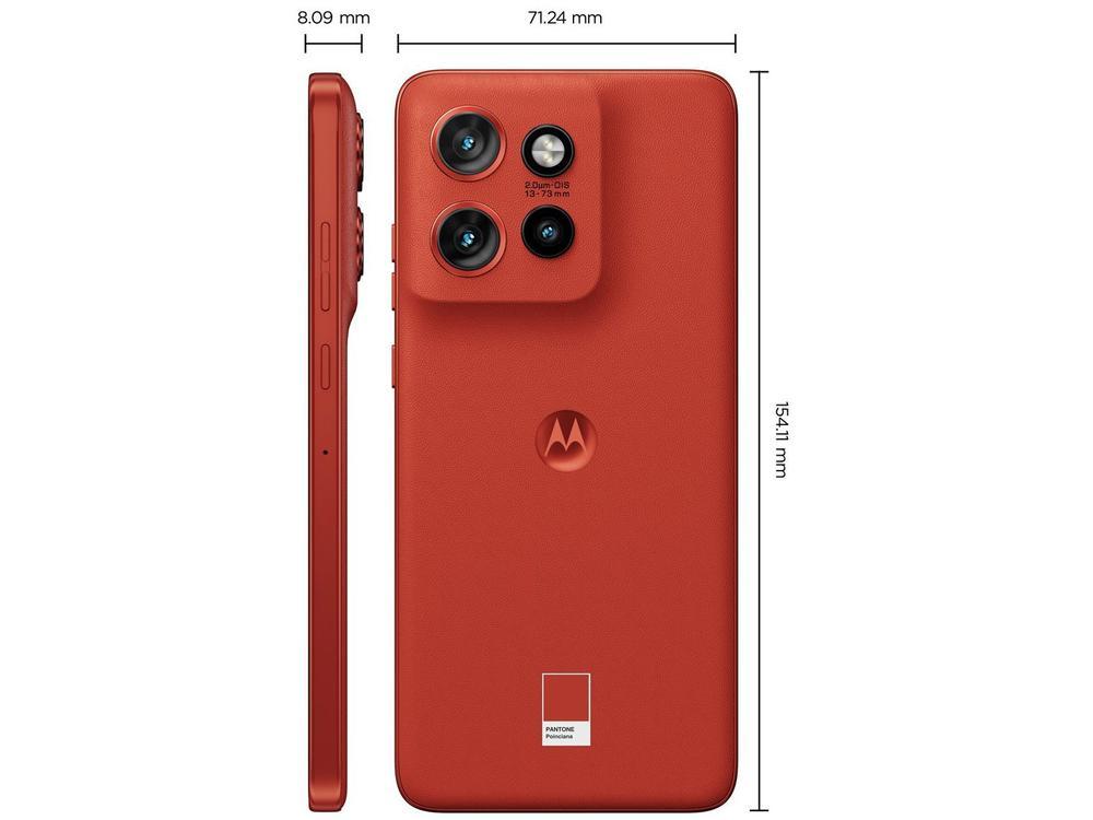 Smartphone Motorola Edge 50 Neo 256GB Poinciana (Vermelho) 5G 8GB RAM 6,4" Câm. Tripla + Selfie 32MP - 9