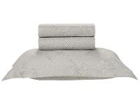 Jogo de Cama Solteiro 100% Algodão Karsten 200 Fios Virgínia Cinza 3 Peças - 1