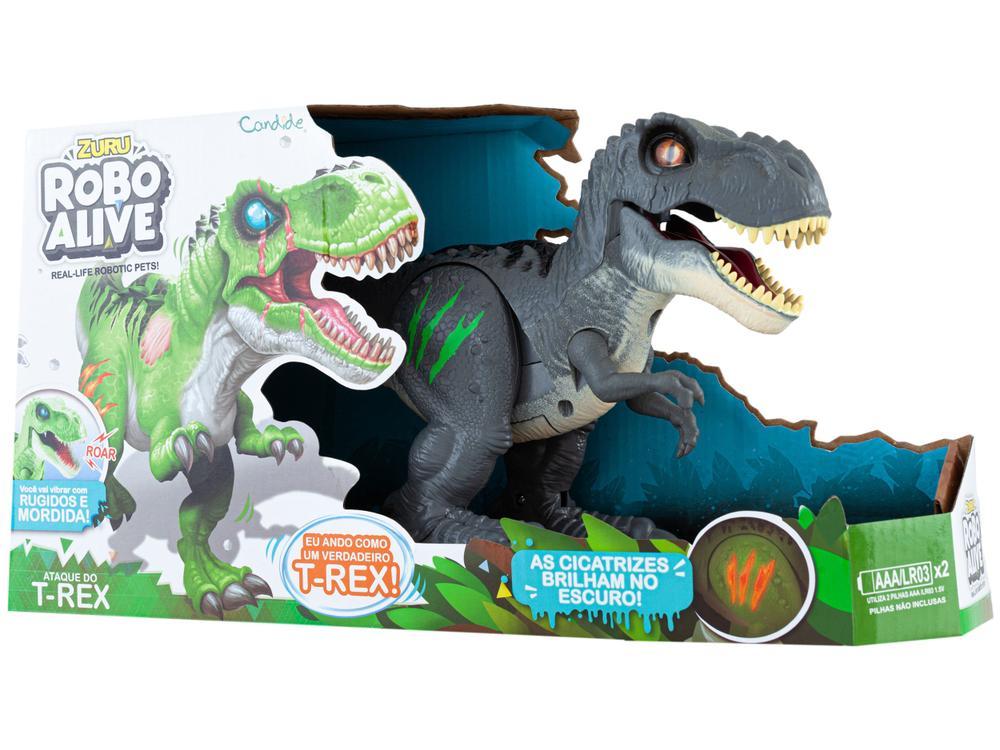 Dinossauro Robotic Emite Som 16cm Candide - 8