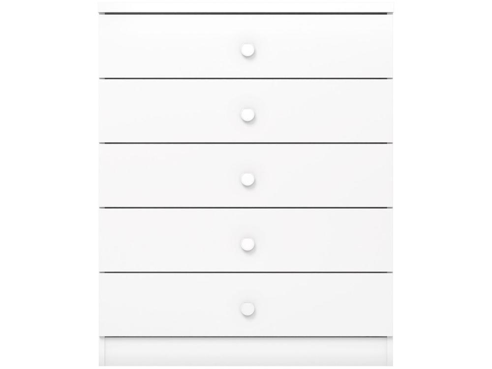 Quarto de Bebê Completo com Berço Cômoda e Guarda-roupa Henn Bala de Menta Branco - 3