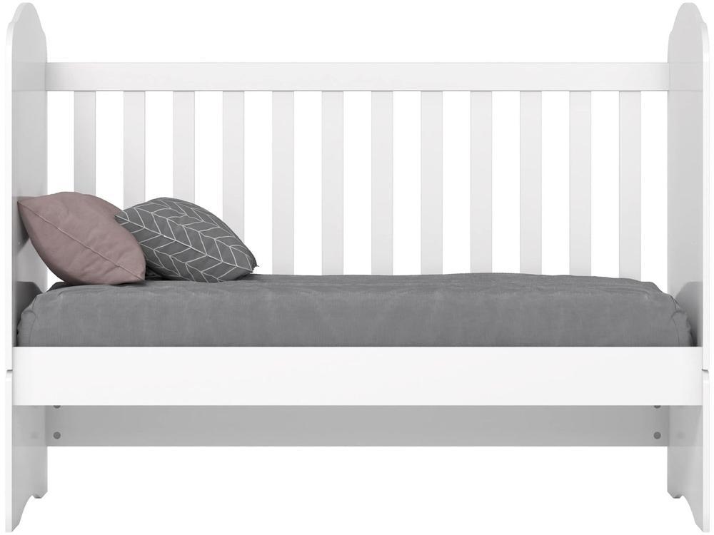 Quarto de Bebê Completo com Berço Cômoda e Guarda-roupa Henn Bala de Menta Branco - 8