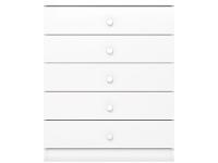 Quarto de Bebê Completo com Berço Cômoda e Guarda-roupa Henn Bala de Menta Branco - 3