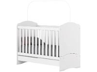 Quarto de Bebê Completo com Berço Cômoda e Guarda-roupa Henn Bala de Menta Branco - 5