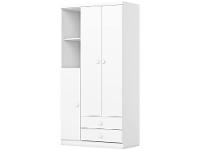 Quarto de Bebê Completo com Berço Cômoda e Guarda-roupa Henn Bala de Menta Branco - 9