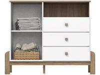 Quarto de Bebê Completo com Berço Cômoda e Guarda-roupa Henn Ternura Branco e Jequitibá - 8