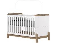 Quarto de Bebê Completo com Berço Cômoda e Guarda-roupa Henn Ternura Branco e Jequitibá - 9