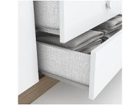 Quarto de Bebê Completo com Berço Cômoda e Guarda-roupa Henn Bala de Menta Rústico e Branco - 3