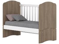 Quarto de Bebê Completo com Berço Cômoda e Guarda-roupa Henn Bala de Menta Rústico e Branco - 9