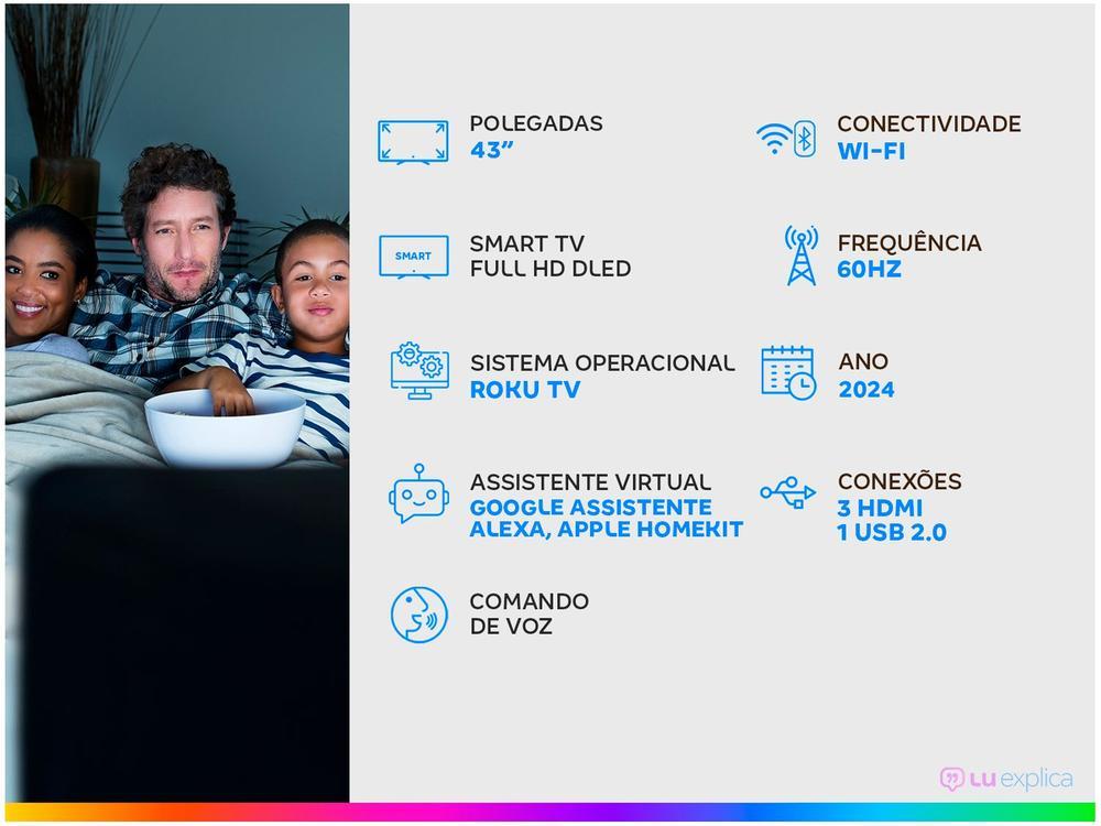 Smart TV 43" Full HD DLED AOC 43S5045/78G VA Wi-Fi 3 HDMI 1 USB - 11