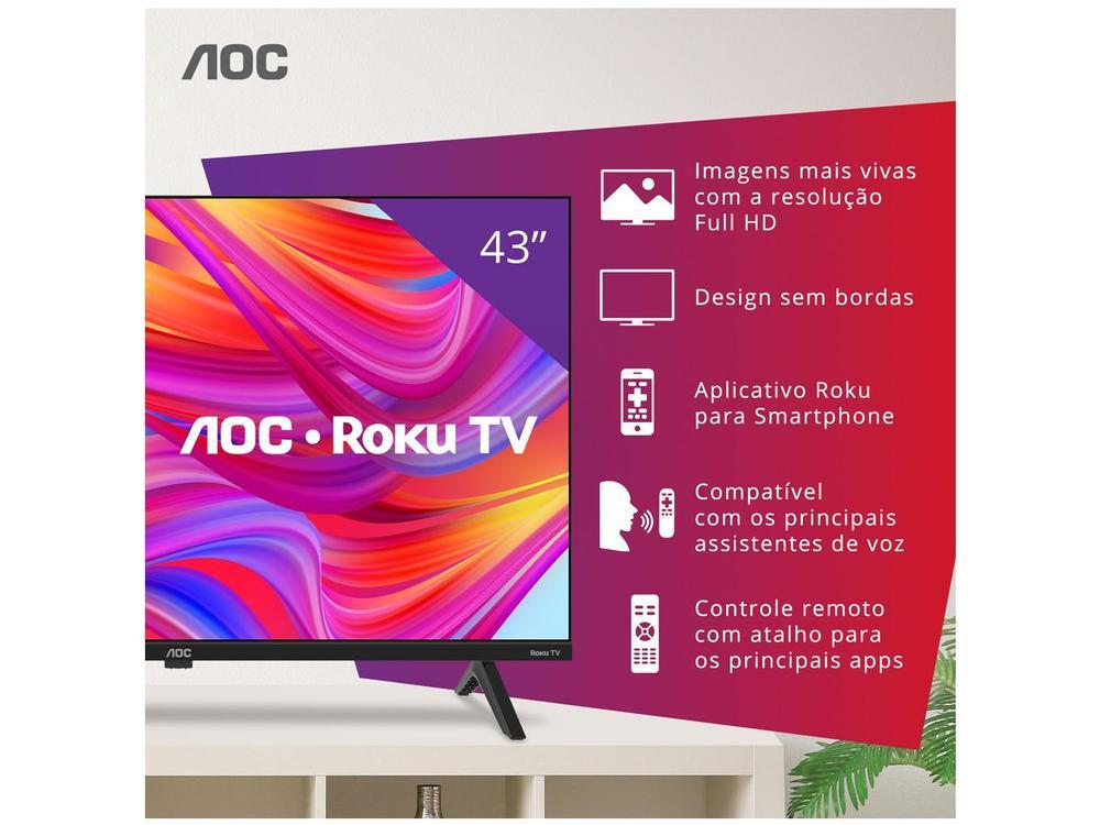 Smart TV 43" Full HD DLED AOC 43S5045/78G VA Wi-Fi 3 HDMI 1 USB - 12
