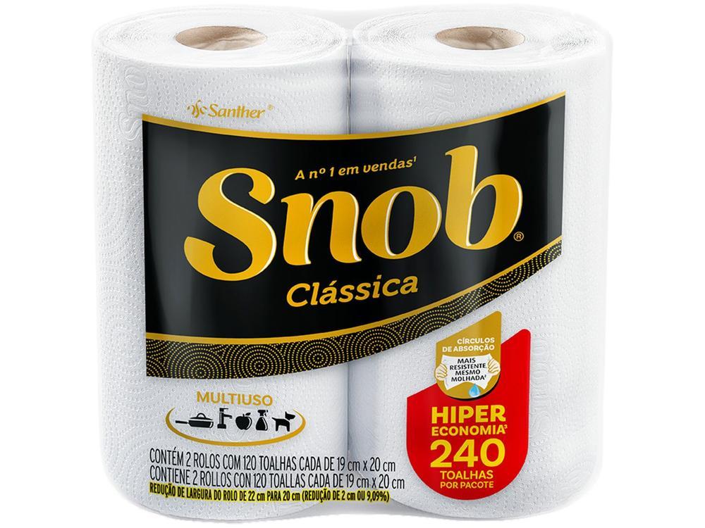 Papel Toalha Folha Dupla Santher Snob Clássica 2 Unidades 240 Folhas - 1
