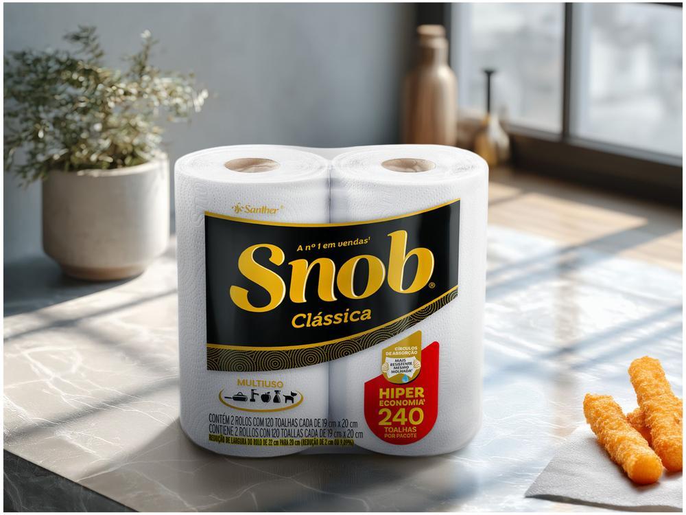Papel Toalha Folha Dupla Santher Snob Clássica 2 Unidades 240 Folhas - 2