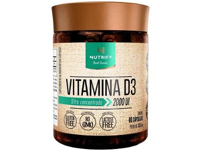 Vitamina D3 2000UI Nutrify sem Sabor 60 Cápsulas
