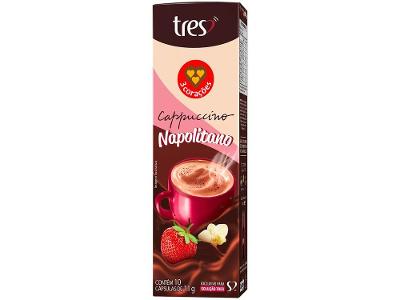 Cápsula de Café Napolitano Três Corações Cappuccino 10 Cápsulas
