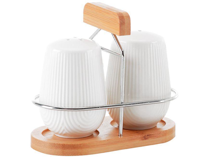 Saleiro e Pimenteiro de Cerâmica com Suporte Hauskraft Oasis - 1