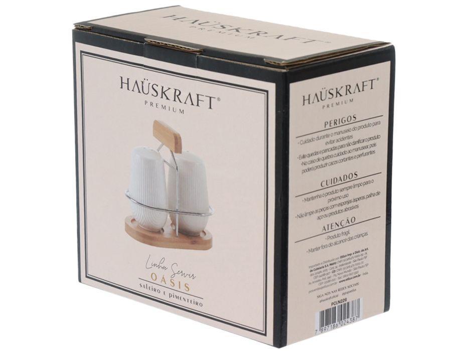 Saleiro e Pimenteiro de Cerâmica com Suporte Hauskraft Oasis - 2