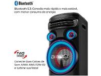 Caixa de Som Torre Aiwa AWS-T2W-02 Bluetooth 2300W RMS Amplificada - 9