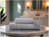 Jogo de Toalhas de Banho Dohler 100% Algodão Florença Cinza 2 Peças - 2