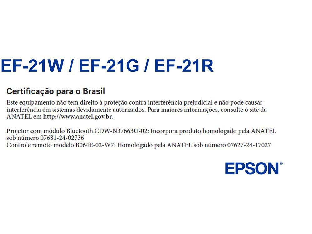 Projetor Laser Smart EpiqVision EF-21W Smart Streaming Resolução 1920x1080 Alto-falante integrado Wi-Fi e Bluetooth USB HDMI Branco - 8