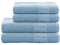 Jogo de Toalhas de Banho e Rosto Camesa Decor Azul 4 Peças - 1