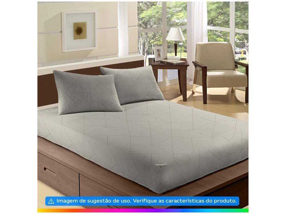 Jogo de Cama Casal 100% Algodão Camesa 120 Fios Super Cotton Bege 3 Peças - 2