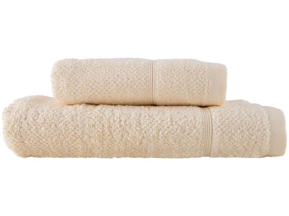 Jogo de Toalhas de Banho Dohler 100% Algodão Kairo Creme 2 Peças - 1