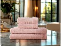 Jogo de Toalhas de Banho e Rosto Dohler Algodão Premium Salmão 4 Peças - 2