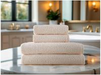 Jogo de Toalhas de Banho e Rosto Dohler 100% Algodão Florença Creme 4 Peças - 2