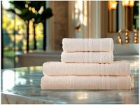 Jogo de Toalhas de Banho e Rosto Dohler Algodão Premium Creme 4 Peças - 2