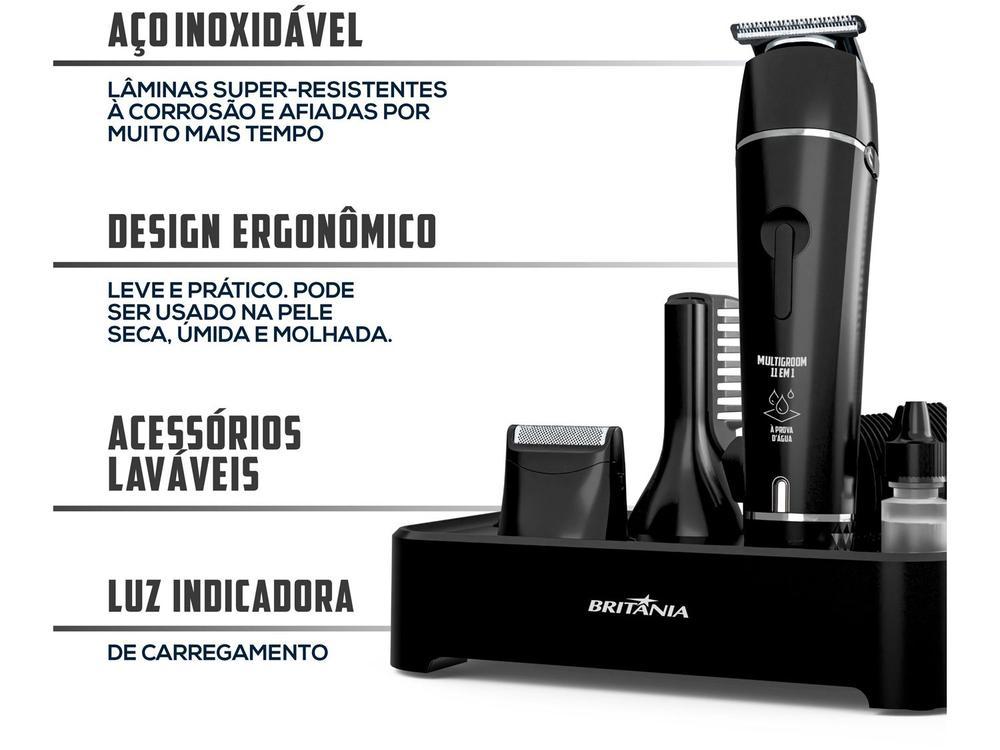 Aparador de Pelos Britânia Multigroom BAP23 11 em 1 com Acessórios - 12