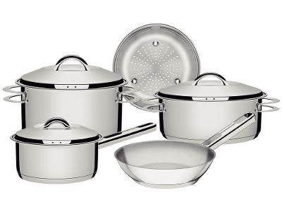 Jogo de Panelas Tramontina de Inox Prata 5 peças Solar