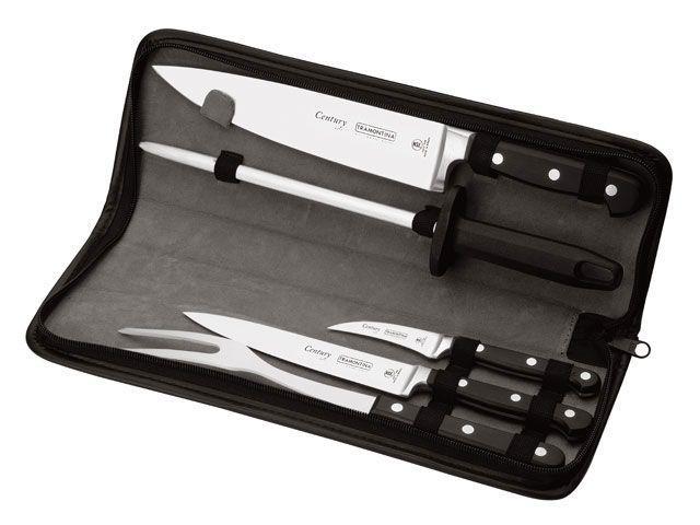 Jogo de Facas 6 Peças Tramontina Century 24099020 Preto - 1