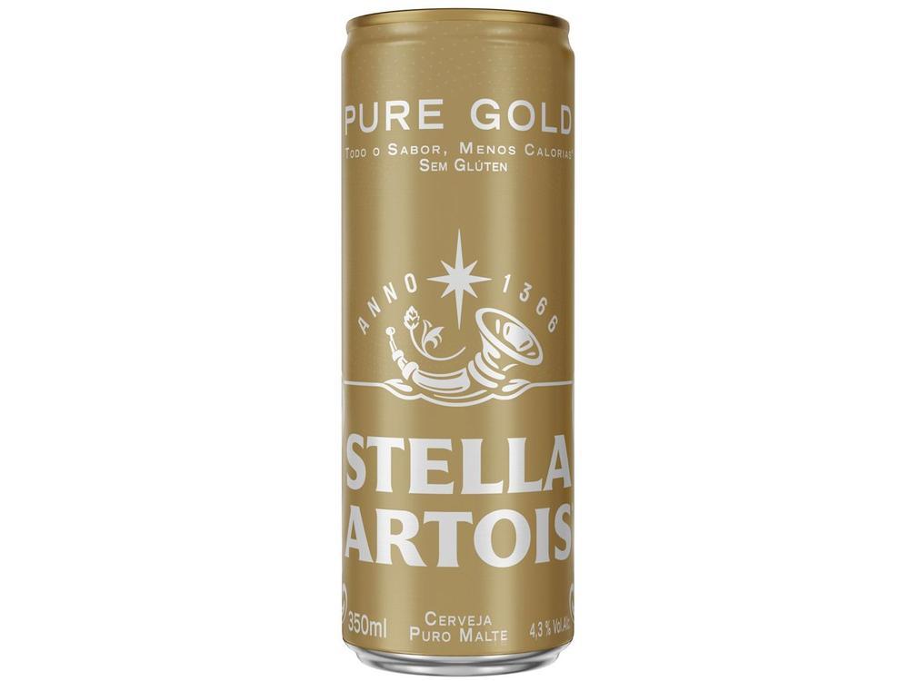 Cerveja Stella Artois Pure Gold Puro Malte 8 Unidades Lata 350ml - 4
