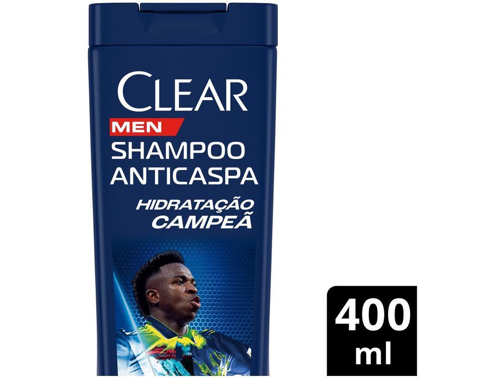 Shampoo Anticaspa Clear Men Hidratação Campeã by Vini Jr 400ml - 2