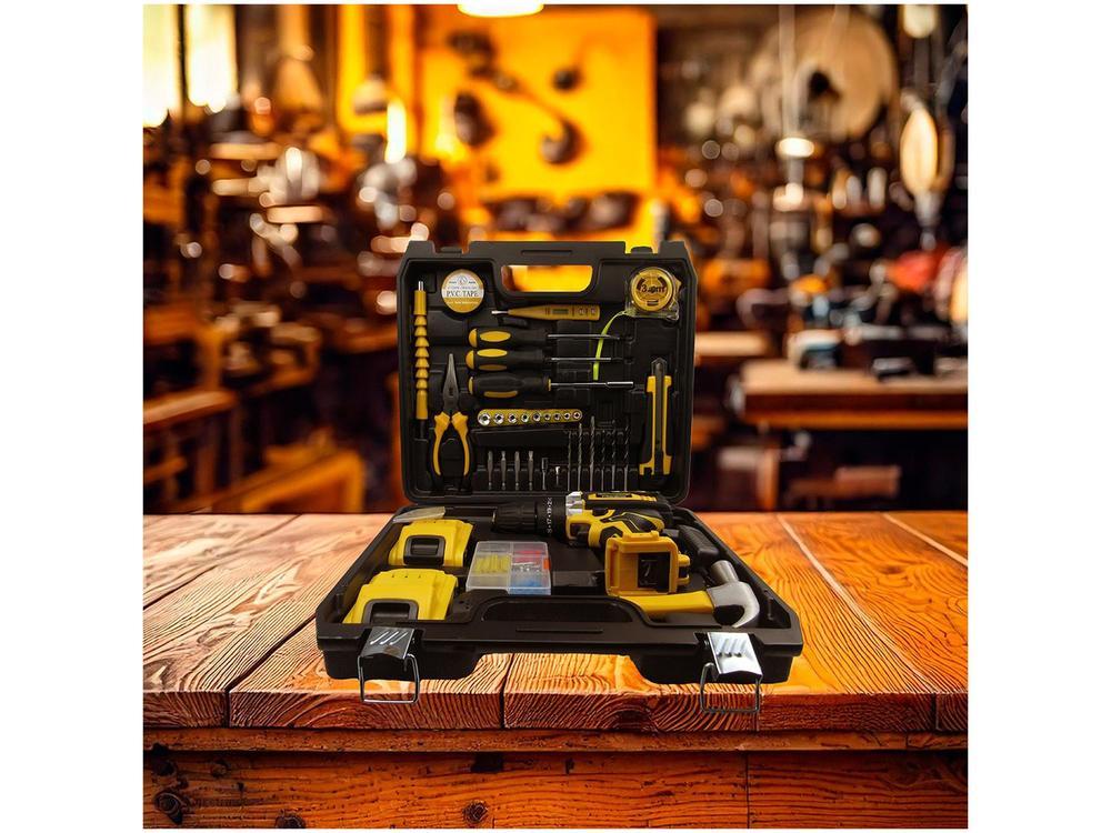 Furadeira e Parafusadeira de Impacto Titanium a Bateria 21V com Maleta 136 Peças Power Pro 136 - 2