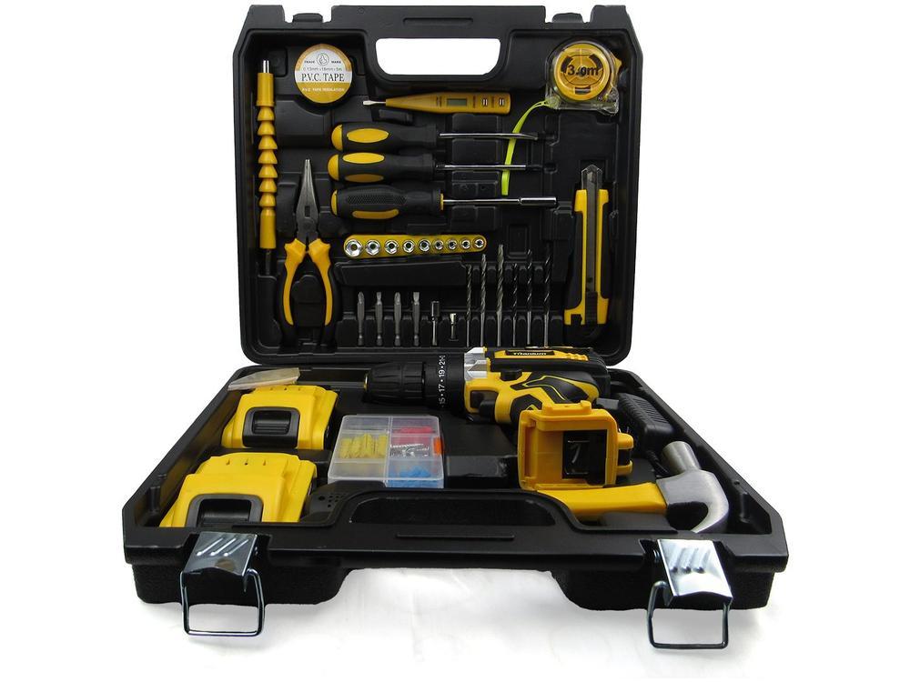 Furadeira e Parafusadeira de Impacto Titanium a Bateria 21V com Maleta 136 Peças Power Pro 136 - 5