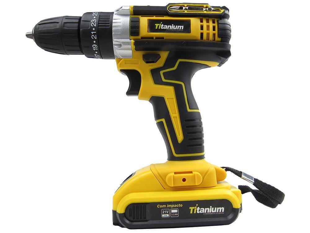 Furadeira e Parafusadeira de Impacto Titanium a Bateria 21V com Maleta 136 Peças Power Pro 136 - 7