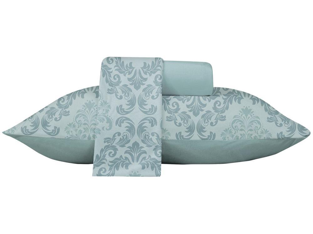 Jogo de Cama Casal Atlântica Delicata Azul 3 Peças - 1